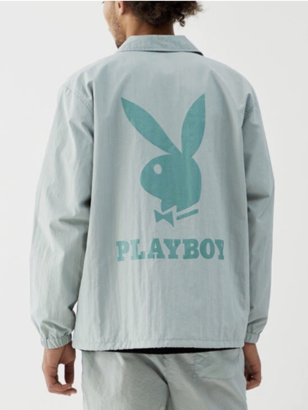Playboy x PacSun Mint Green Dawn Patrol Coach's Jacket Windbreaker Small